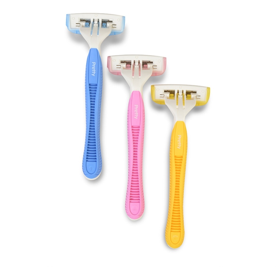 

Станок для бритья Kai одноразовый женский со смазывающей полоской и тройным лезвием, 3 шт/уп