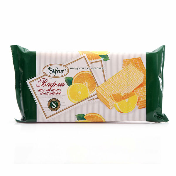 Вафли апельсино-лимонные на сорбите ТМ Bifrut (Бифрут)