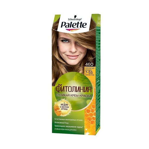 Крем-краска для волос Palette Фитолиния, 460 Золотистый блондин