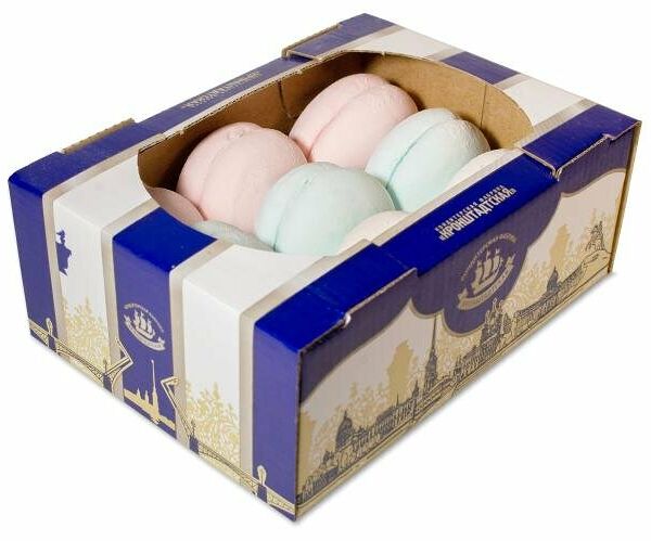 Зефир КФ Кронштадтская Французский десерт со вкусом пломбира, клубники и черной смородины