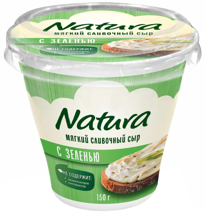 

Сыр мягкий Natura Сливочный с зеленью 55% 150 г