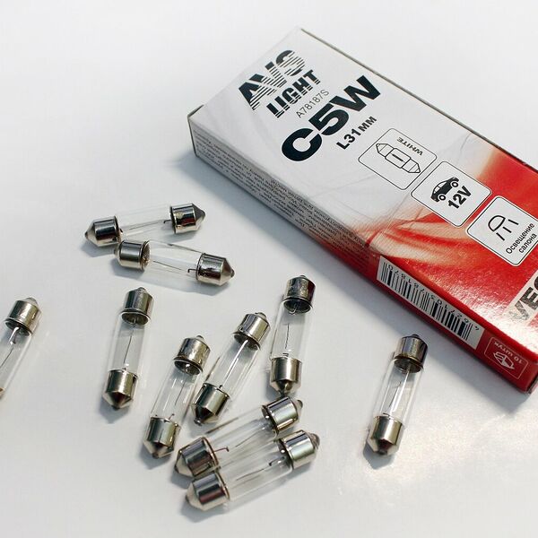 Лампа AVS Vegas, освещение номерного знака и салона, 5Вт, 10шт