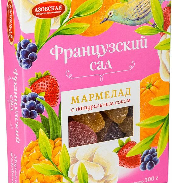 Мармелад Азовская КФ Французский Сад с натуральным соком, 300г