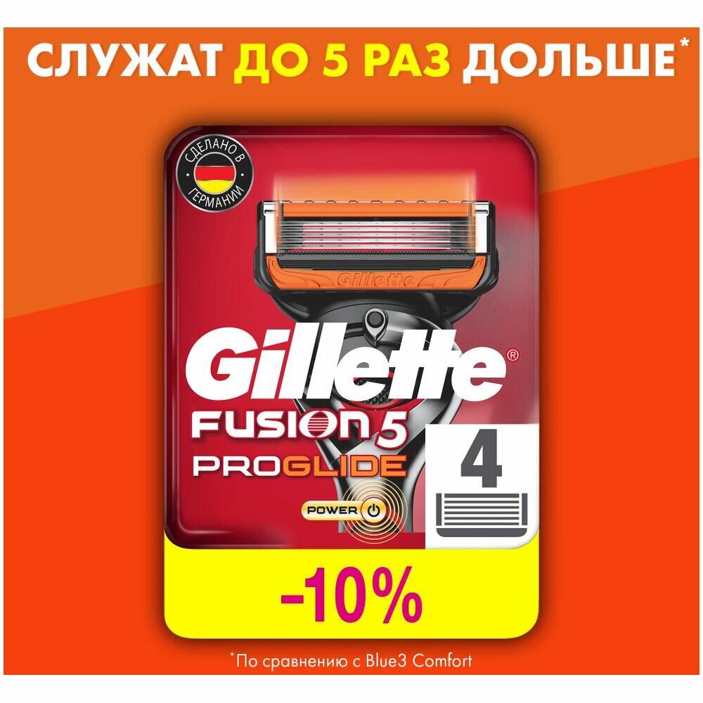 

Сменные кассеты Gillette Fusion 5 ProGlide Power 4 шт.