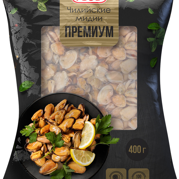 Мидии Vici чилийские крупные Премиум варено-мороженые