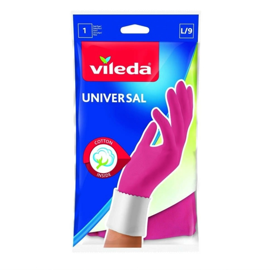 

Перчатки Vileda Универсал с хлопком L Малайзия