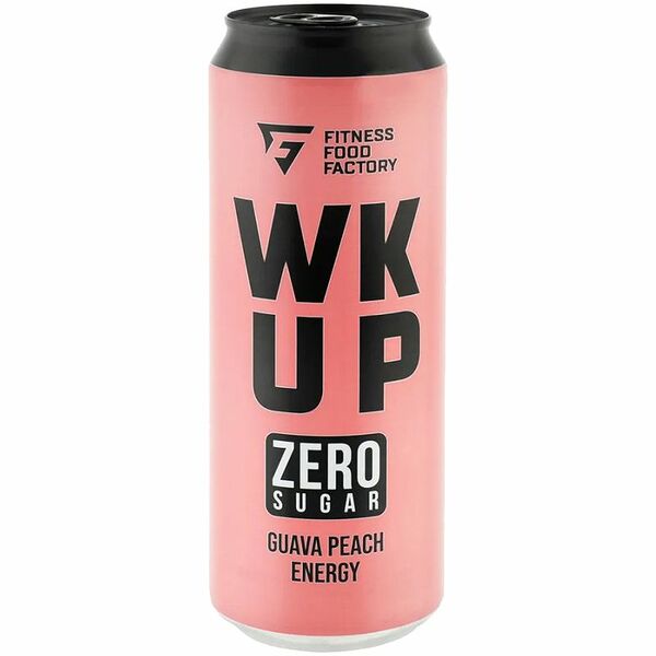 Напиток Fitness Food Factory WK UP Guava Peach тонизирующий газированный без сахара, гуава-персик 450мл