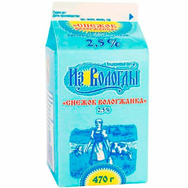 Снежок Вологжанка сладкий 2.5%, 470г