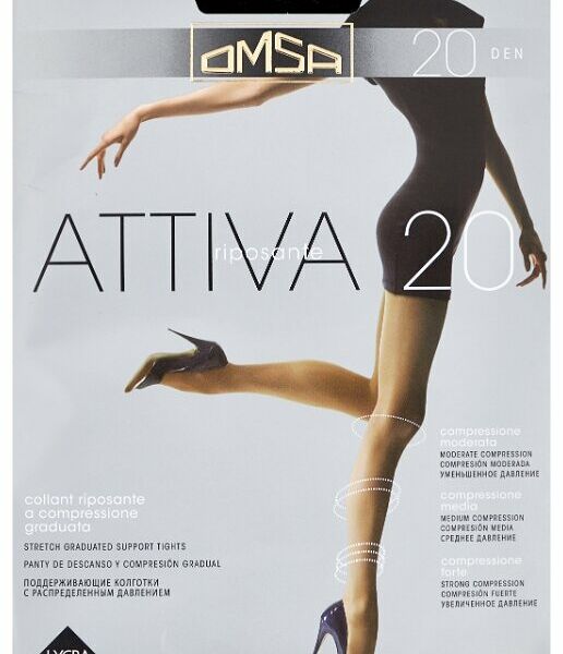 Колготки женские Omsa Attiva 20 den nero черный р.5
