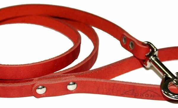 Поводок Аркон круглый красный для собак 1,4 м