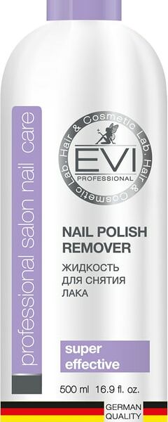Жидкость для снятия лака EVI professional с ацетоном 500мл
