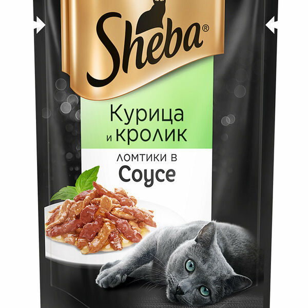 Корм для кошек Sheba Pleasure Ломтики из курицы и кролика в соусе