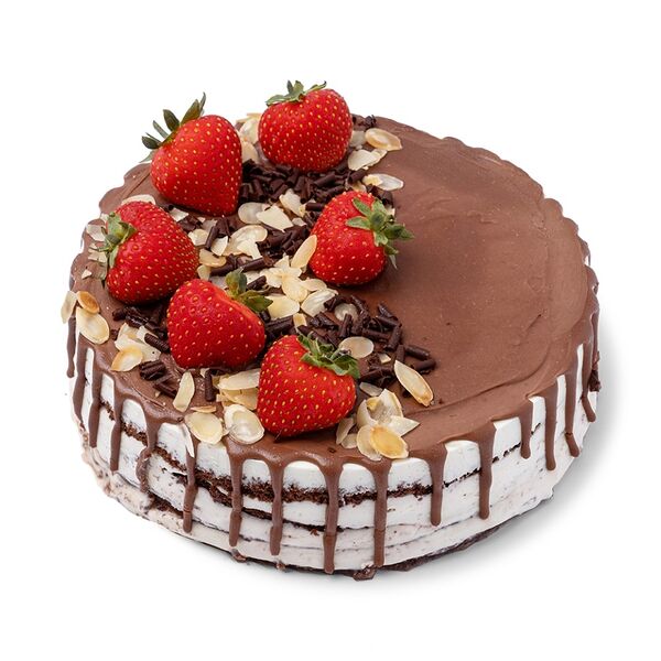 Торт шоколадный с клубникой Азбука Вкуса, 1390 г