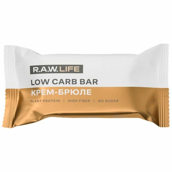 Батончик R.A.W.Life Low Carb протеиновый Крем-Брюле