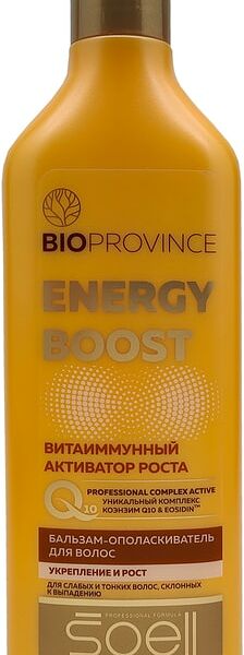 Бальзам-ополаскиватель для волос Soell BioProvince Energy Boost для слабых и тонких волос 400мл