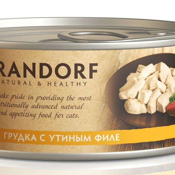 Консервы Grandorf для кошек куриная грудка с уткой