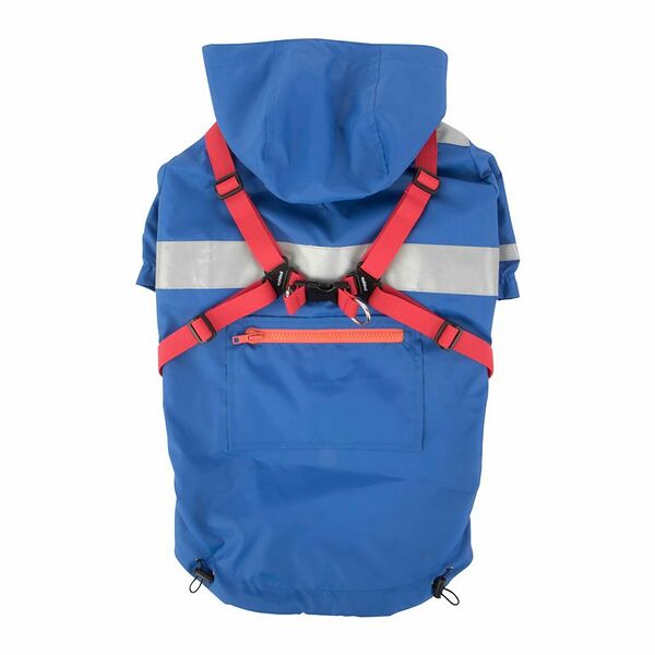 PUPPIA Дождевик для собак с капюшоном и шлейкой 