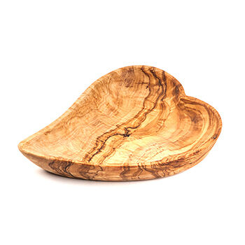 Салатник в виде сердца, средний, дерево 17 см Olivier, Тунис