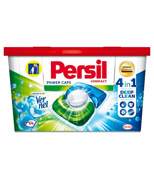 Капсулы для стирки Persil Power Caps Свежесть от Vernel 4 в 1 14 шт