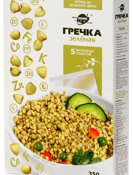 Крупа Образ жизни Алтая гречневая зеленая 350г
