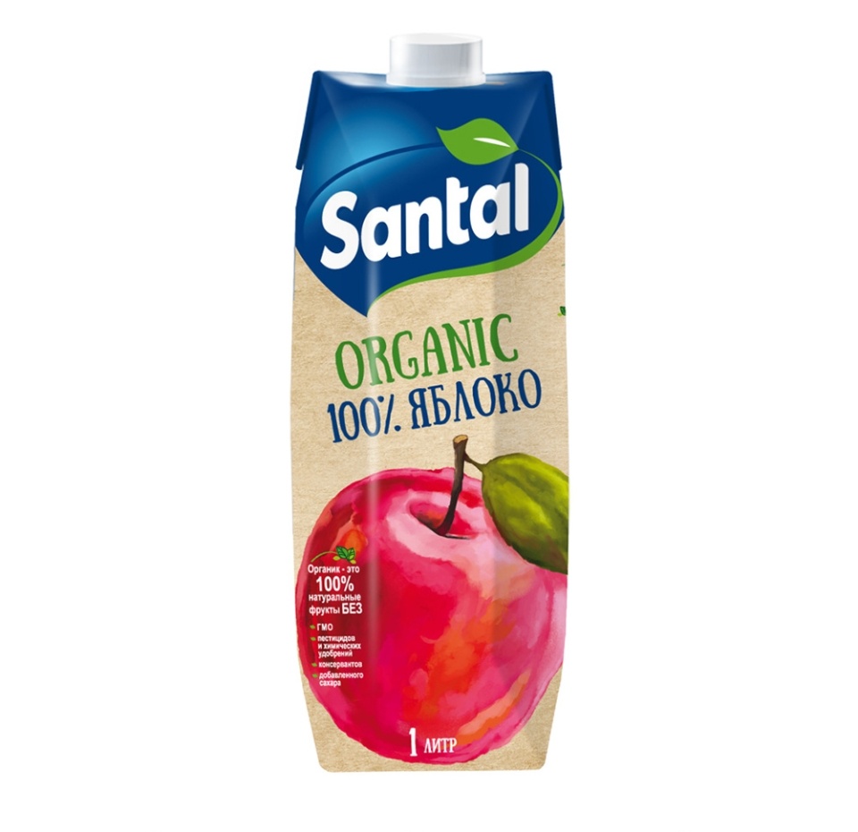 

Сок Santal Organic Яблочный Prisma, 1 л