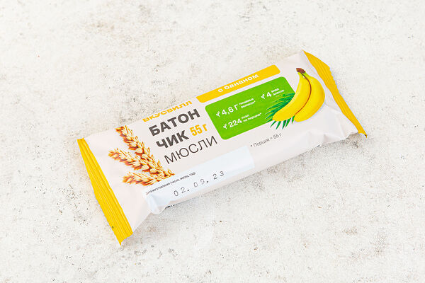 Батончик-мюсли с бананом