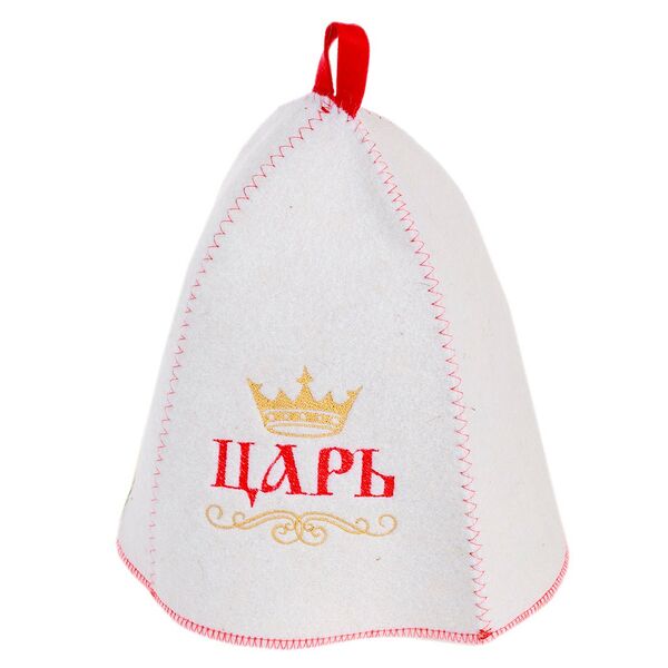 Шапка для сауны ГЛАВБАНЯ Царь, просто царь, войлок