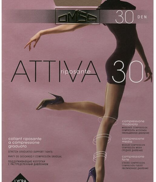 Колготки Omsa Attiva 30 Diano Коричневые Размер 2