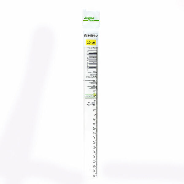 Линейка Каждый День прозрачная, 30 см
