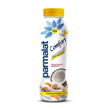 Биойогурт питьевой Parmalat Comfort Мюсли и кокос безлактозный 1,5%