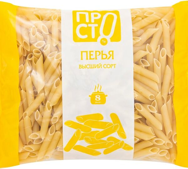 Макароны ПРОСТО Перья высший сорт 400г