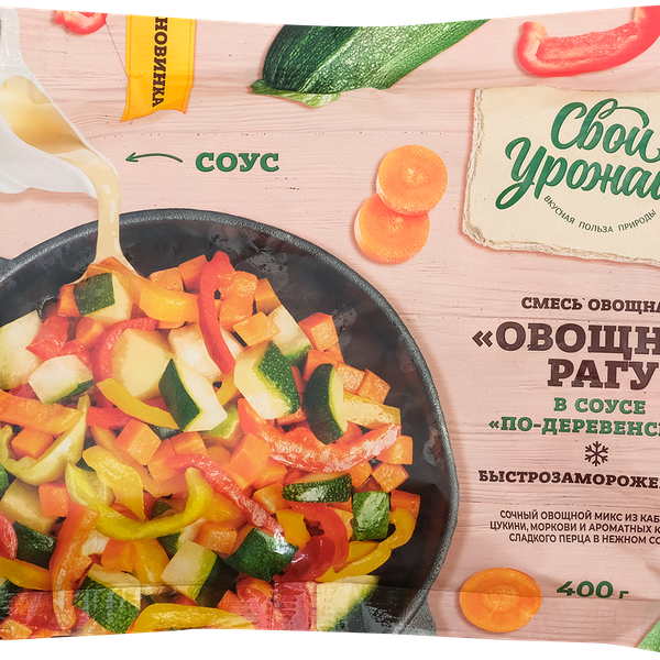 Смесь овощная СВОЙ УРОЖАЙ Овощное рагу в соусе По-деревенски, 400г
