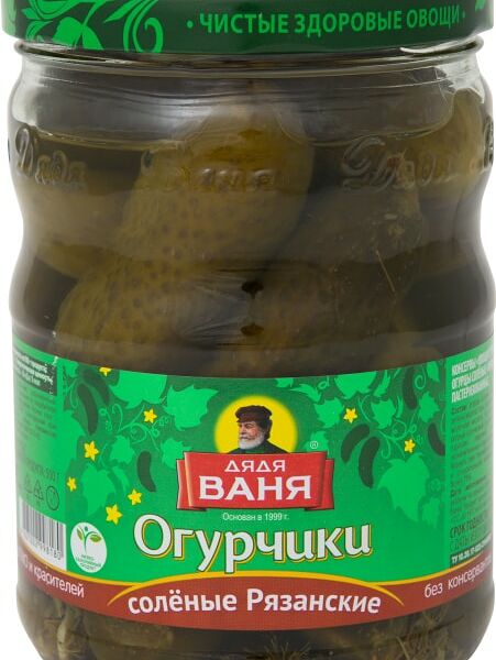 Огурчики Дядя Ваня Рязанские соленые 950г