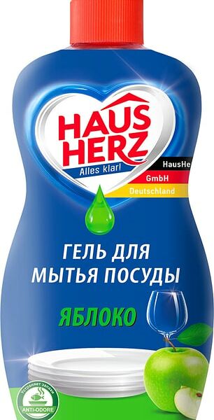 Средство для мытья посуды Haus Herz Яблоко 450мл