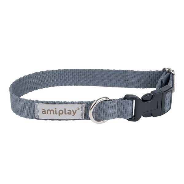 Samba Ошейник для собак средних пород регулируемый серый M 25-40x2 см