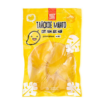 Дольки манго Best Thai Fruits сорта Нам Док Май замороженные очищенные, 500г