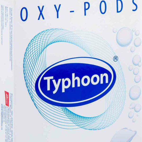 Отбеливатель-пятновыводитель Typhoon Oxy-Pods, 8 шт.