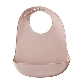 Нагрудничек Interbaby силиконовый с кармашком цвет темно-розовый, Испания