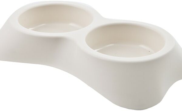 Миска для животных Lilli Pet Super food двойная 2шт*200 мл белая