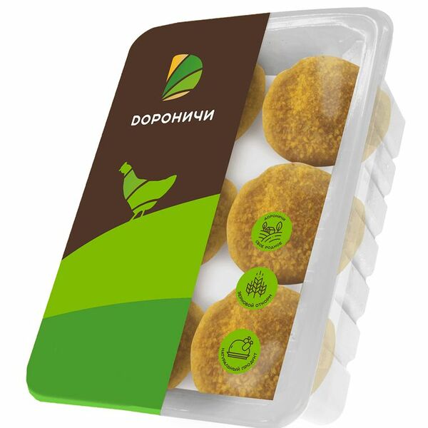 Шарики куриные Дороничи из мяса цыплят-бройлеров рубленые охлажденные, 330г