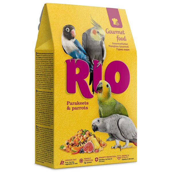 Корм для средних и крупных попугаев Rio Gourmet Злаковое ассорти