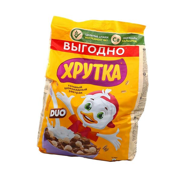 Готовый шоколадный завтрак, обогащенный кальцием 650 г ХРУТКА DUO
