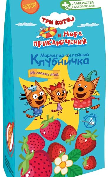 Мармелад желейный Лакомства для здоровья Клубничка 105г