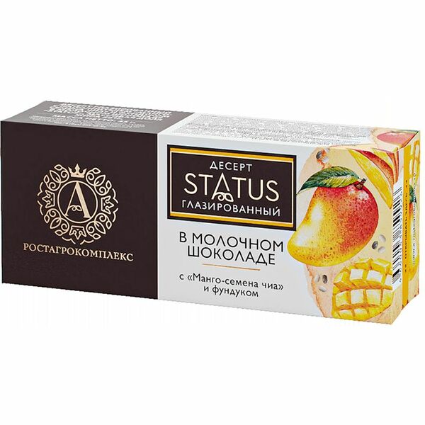 Десерт глазированный А.Ростагрокомплекс в молочном шоколаде Status