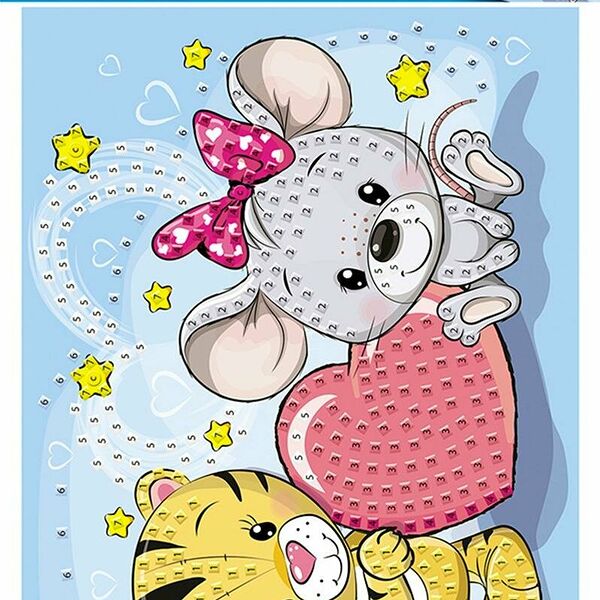 Мозаика самокл. сияющая из мягк. пласт. А3 Милашки С2258-22