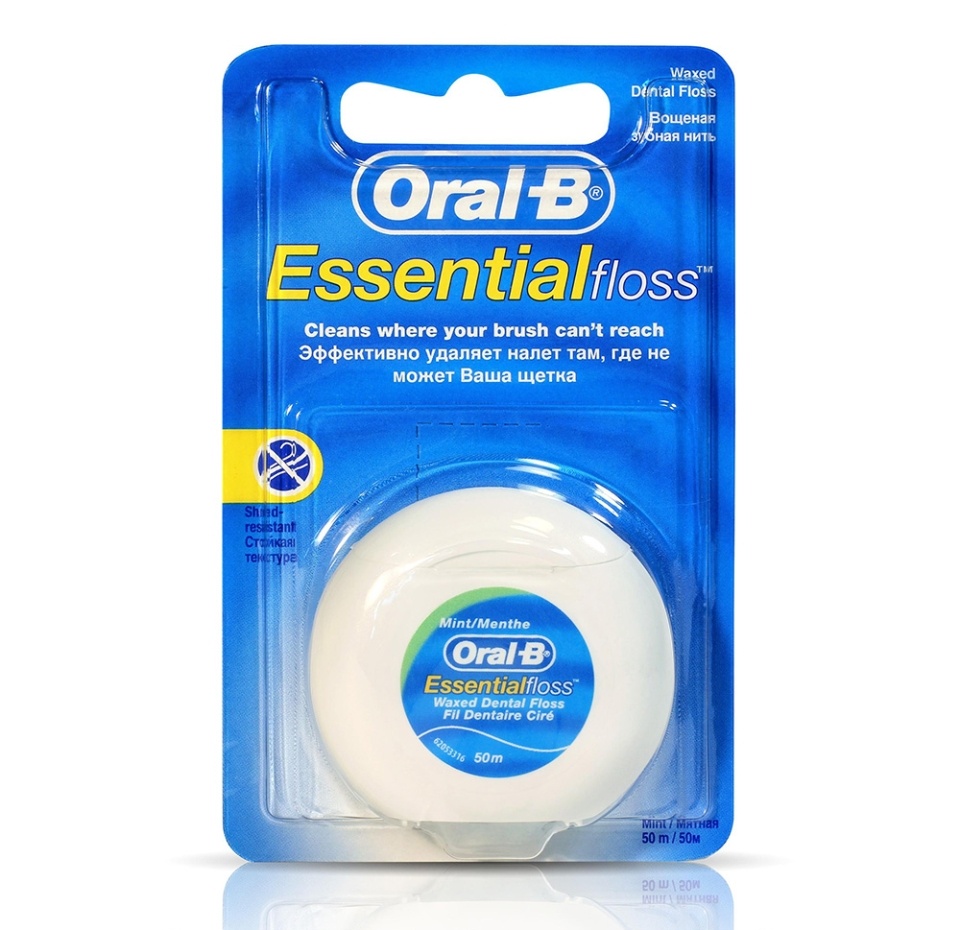 

Зубная нить Oral-B Essential Floss Мята вощеная 50 м