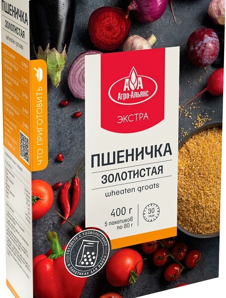 Крупа Агро-Альянс Пшеничка золотистая Экстра 5пак*80г