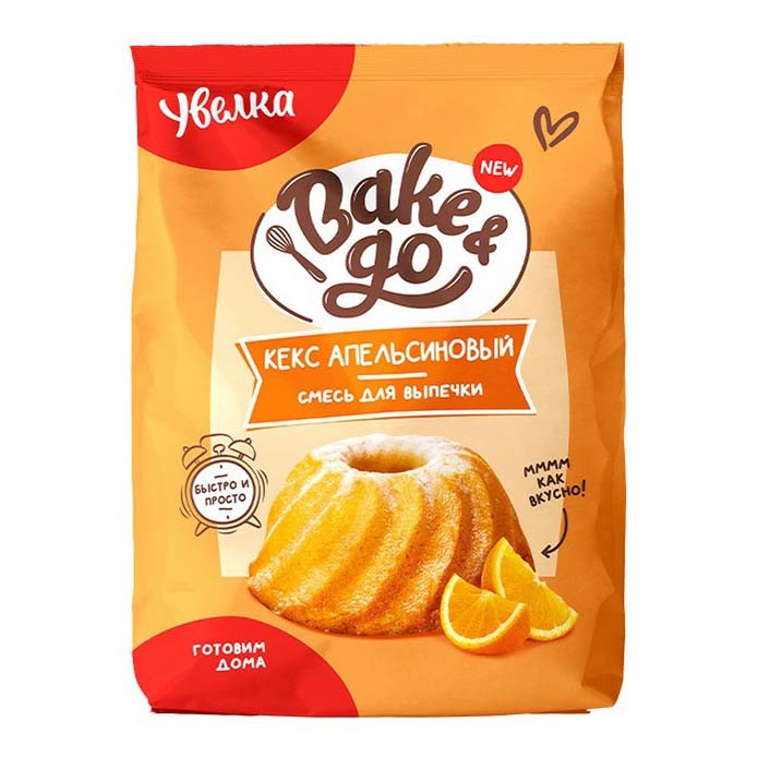 

Смесь для выпечки Увелка Bake&Go Кекс Апельсиновый 300 г