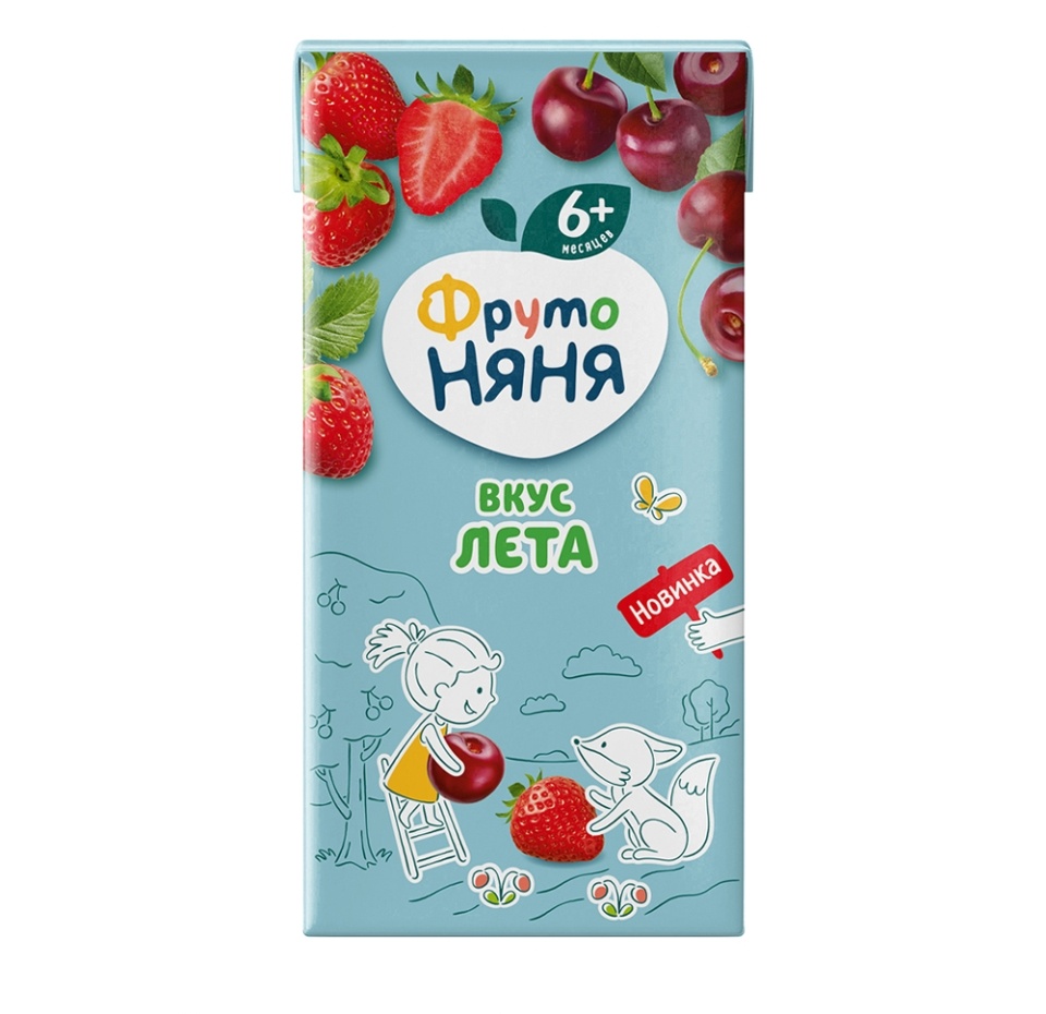 

Нектар ФрутоНяня Вкус Лета из яблока, черноплодной рябины, вишни, черешни и клубники с 6 месяцев