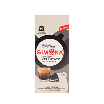 Кофе в капсулах формата Nespresso Gimoka Vellutato 10 капсул Италия